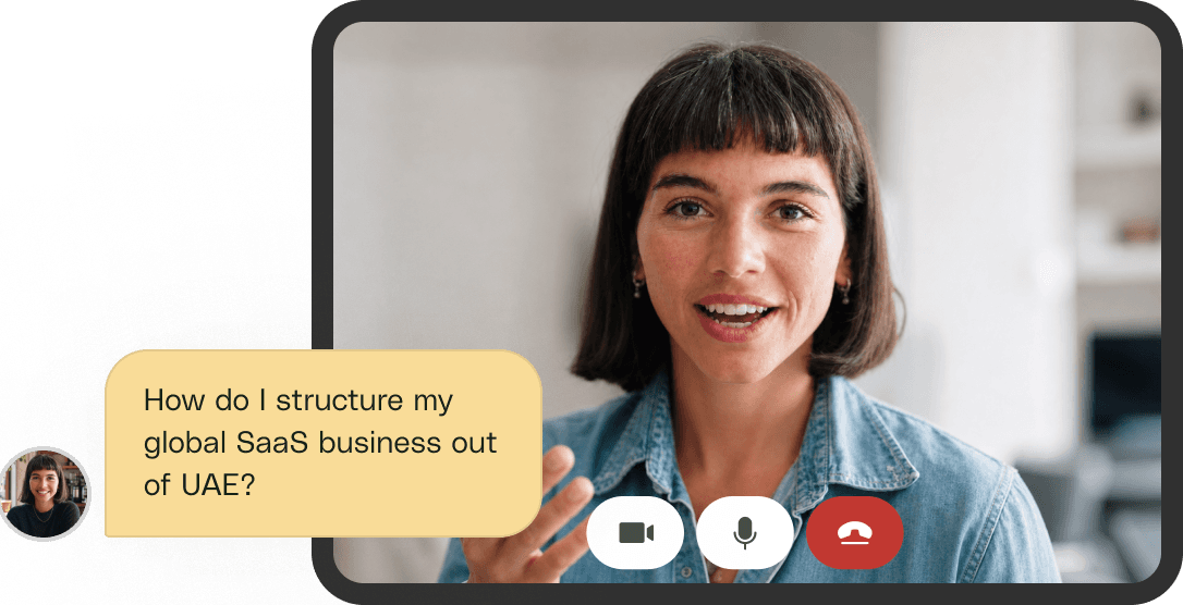 Video call with a UAE legal expert